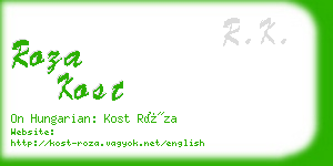 roza kost business card